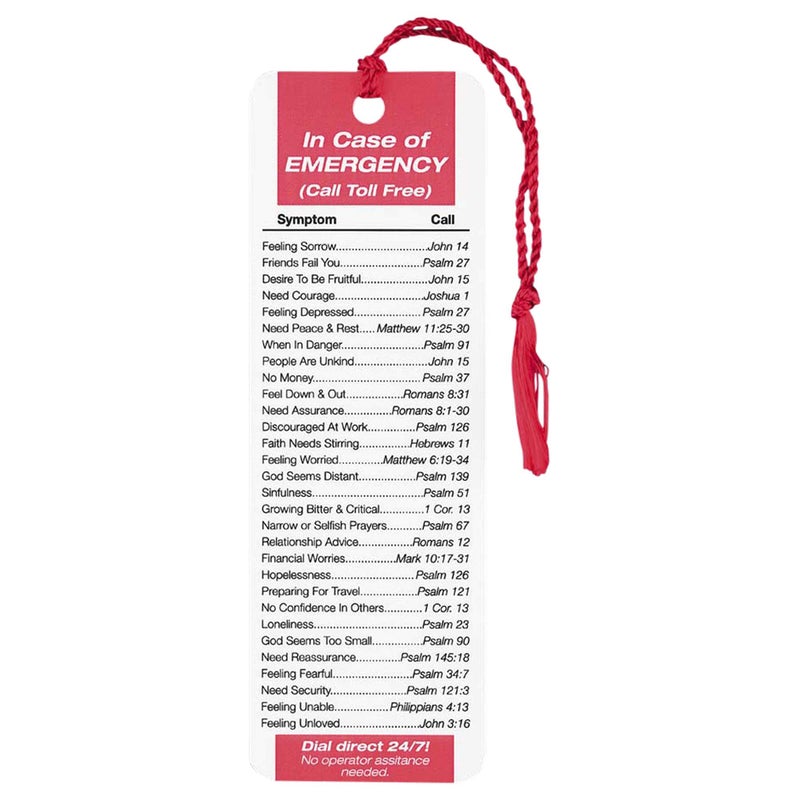 Dicksons in Case of Emergency Bible Verses 2 x 6 Cardstock Tassel Bookmark Pack of 12 - Image 2